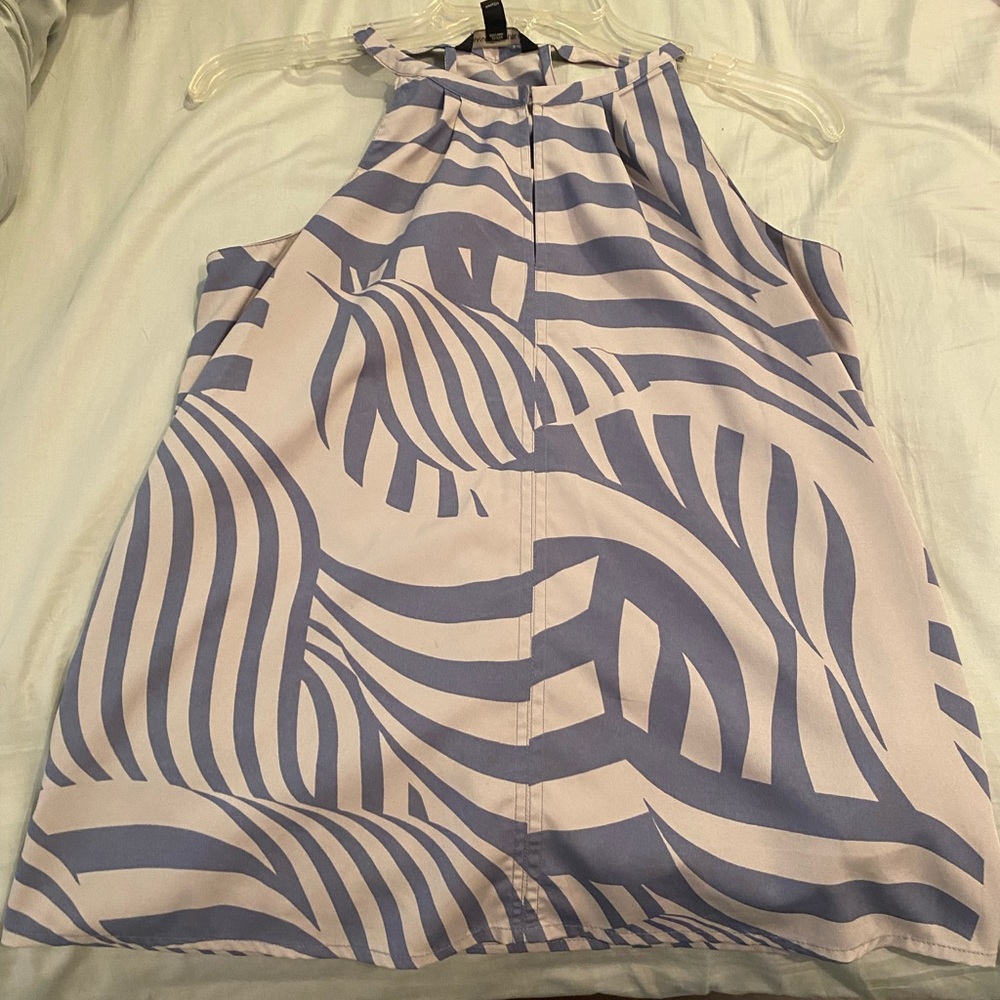 Banana Republic print business halter blouse in small petite